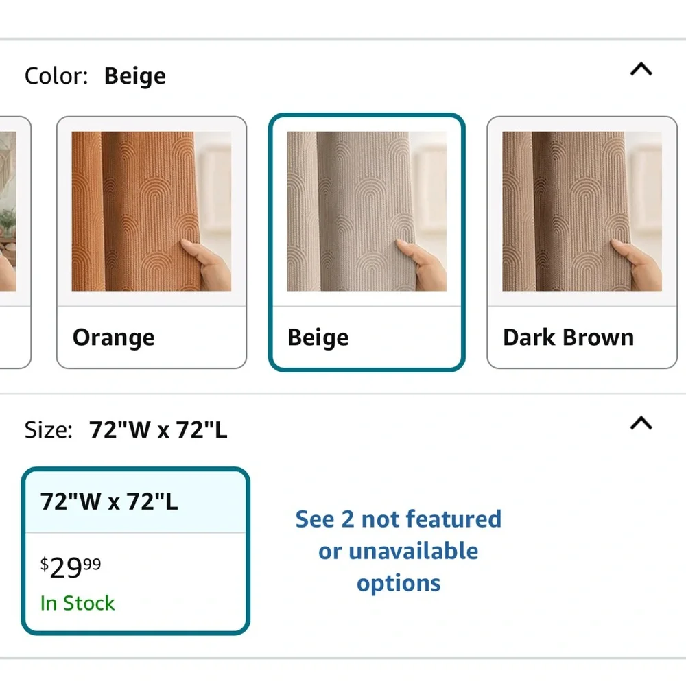 Beige Textured Shower Curtain 72